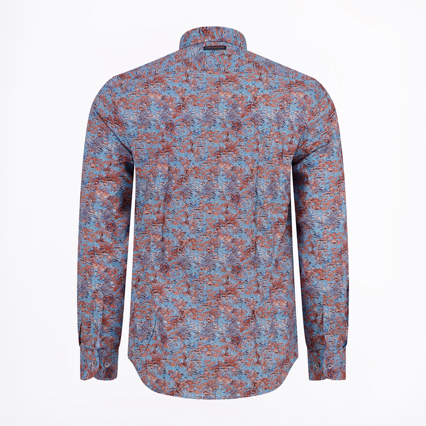 Watercolour Lily Shirt - Blue Red