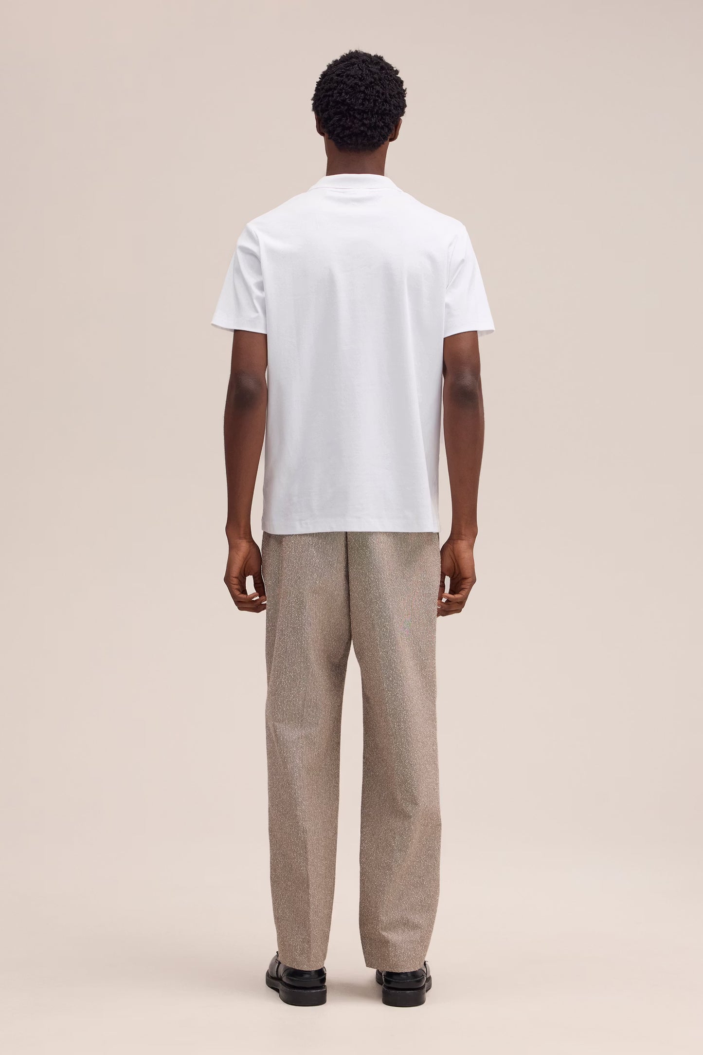 Paul Open Collar Organic Cotton Polo - White