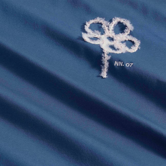 Pedro Embroidered T-Shirt - Denim Blue