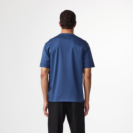 Pedro Embroidered T-Shirt - Denim Blue