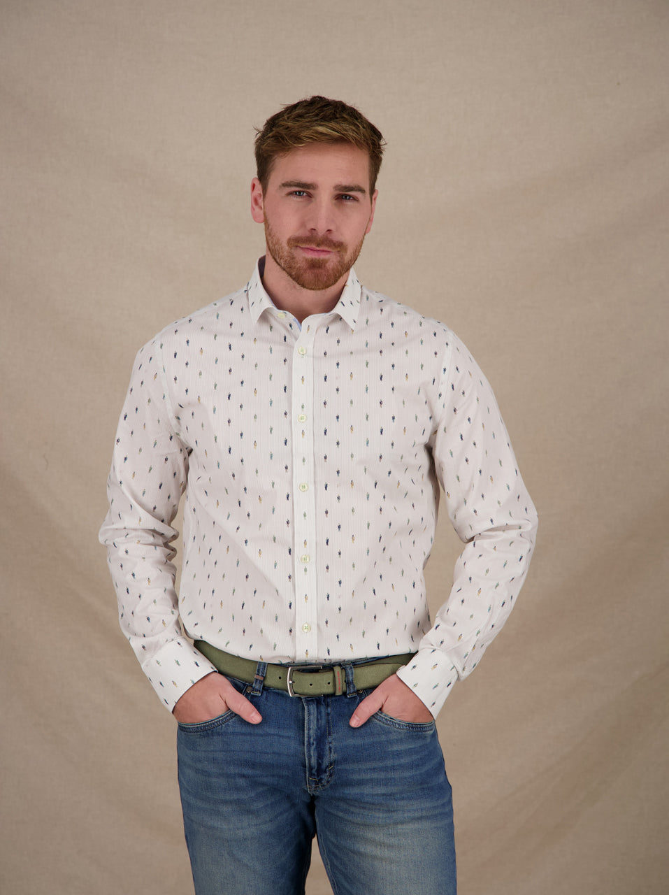 Fred's Art Gallery Van Gogh Pattern Shirt - Sand