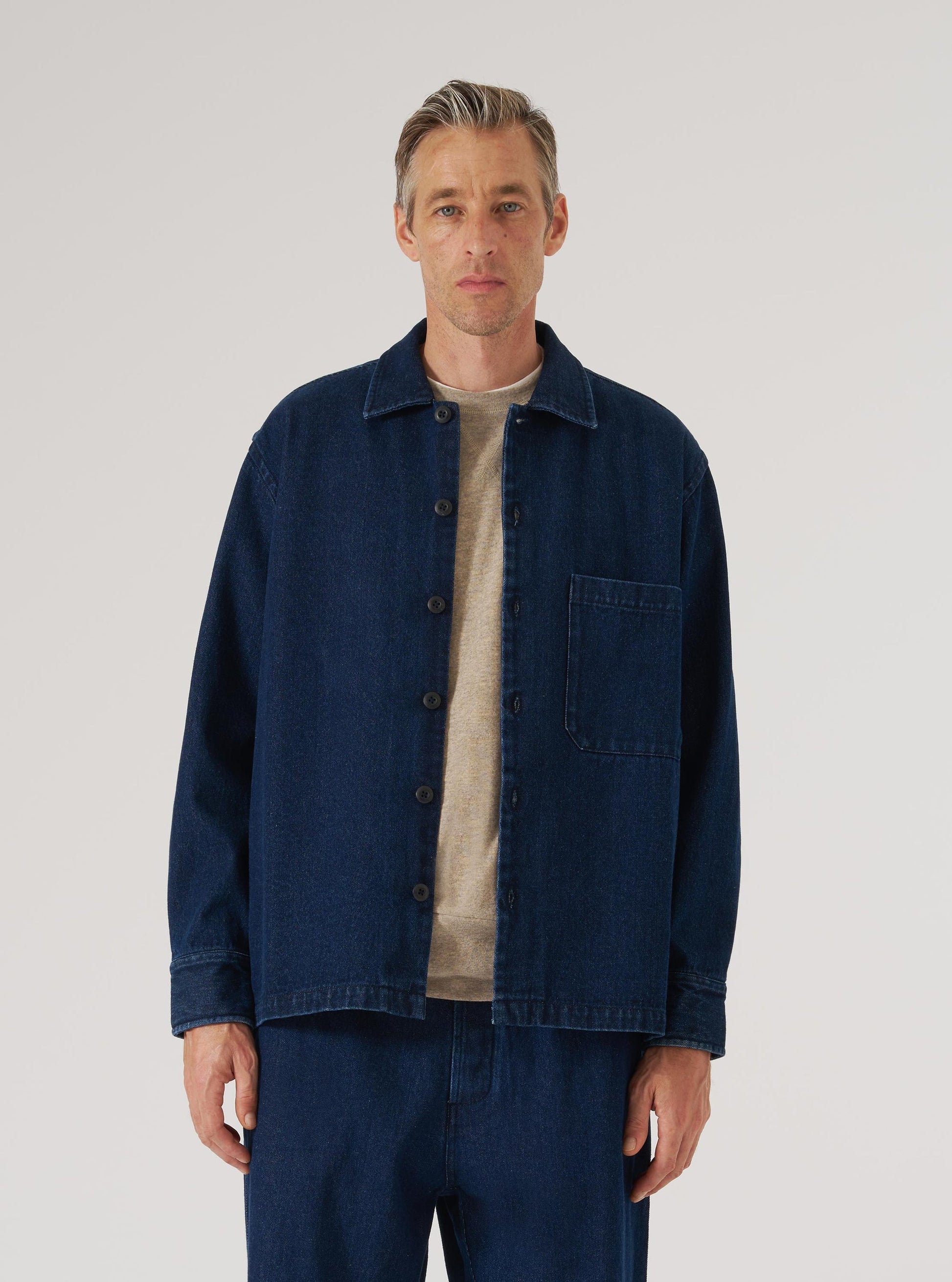 Universal Work Denim Fatigue Shirt - Indigo
