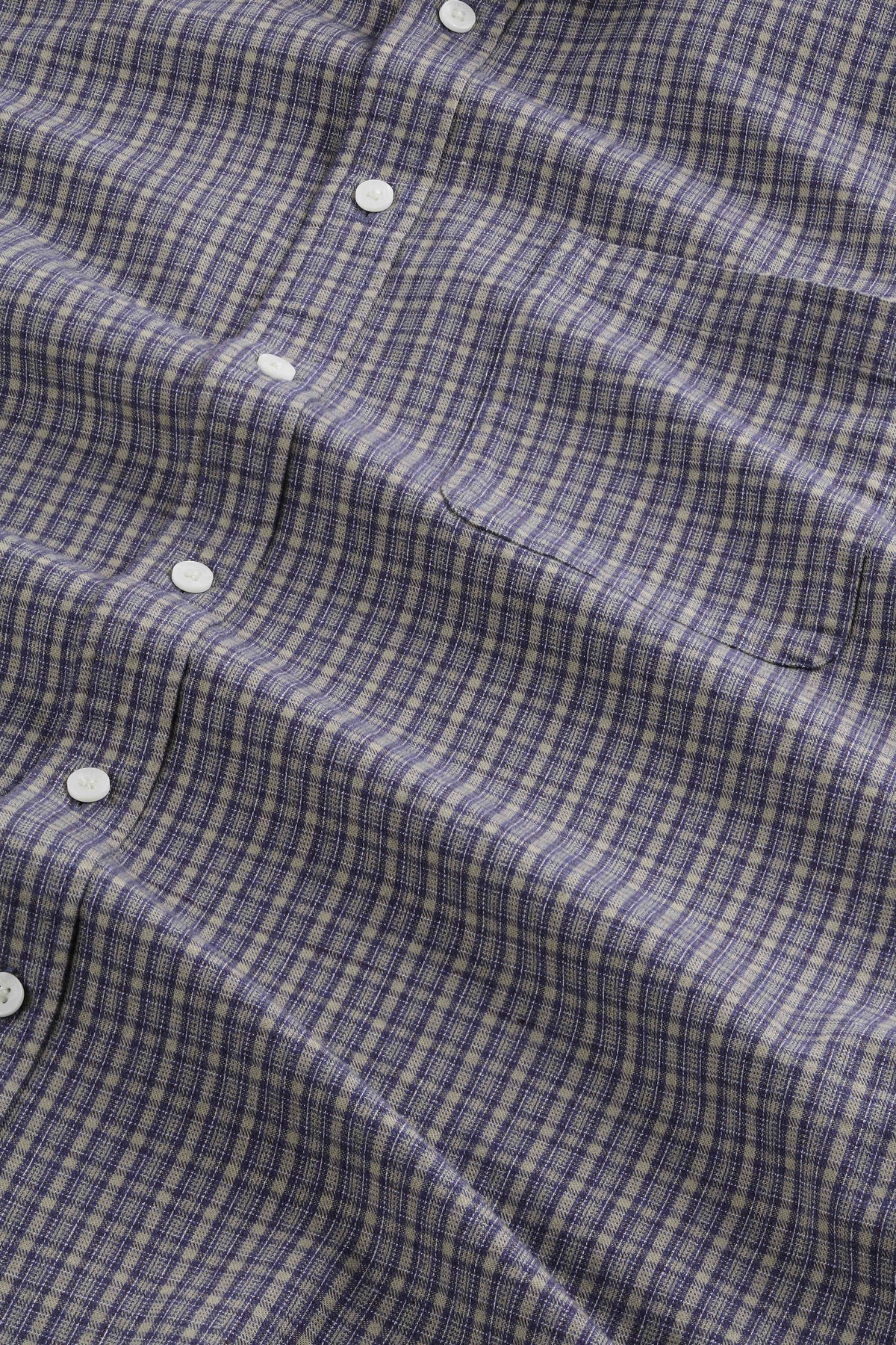 Deon Casual Flannel Shirt - Indigo Check