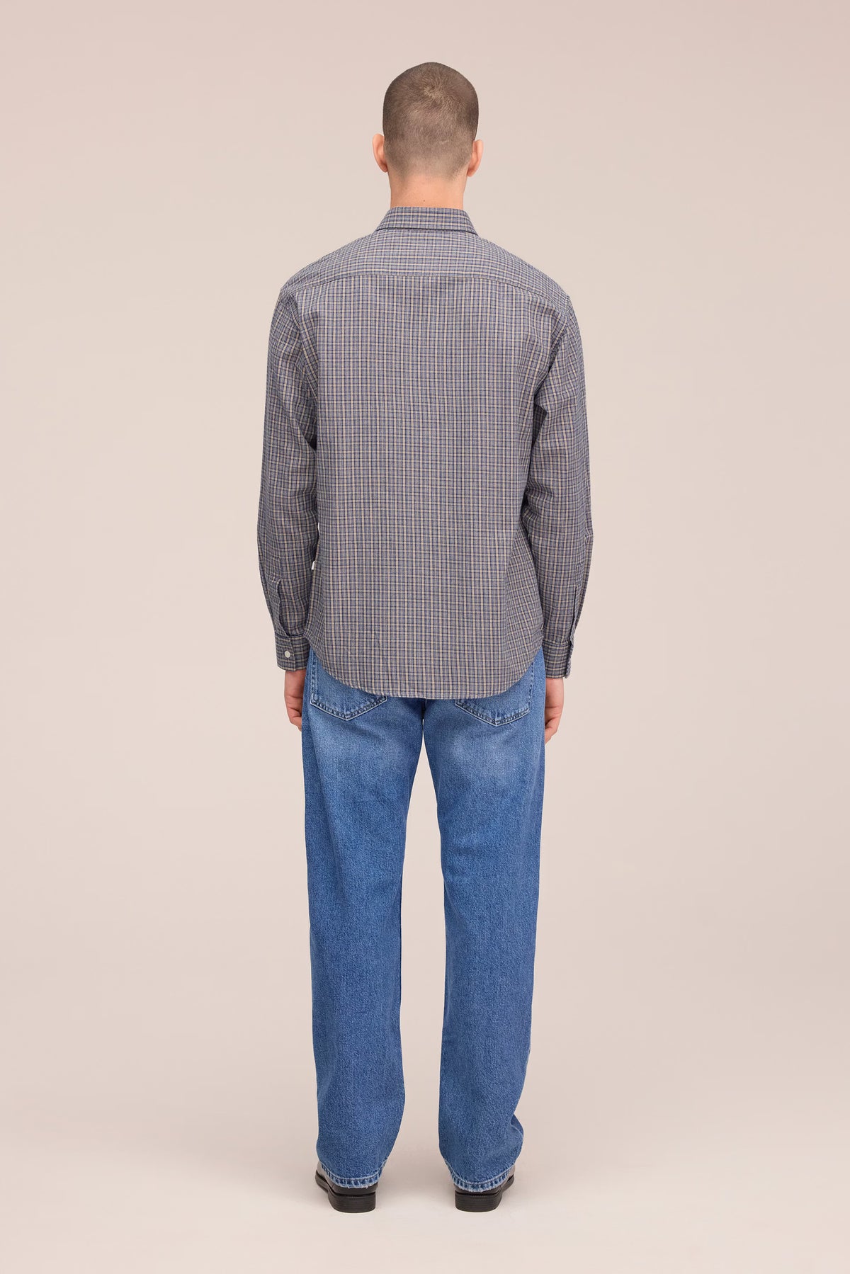 Deon Casual Flannel Shirt - Indigo Check