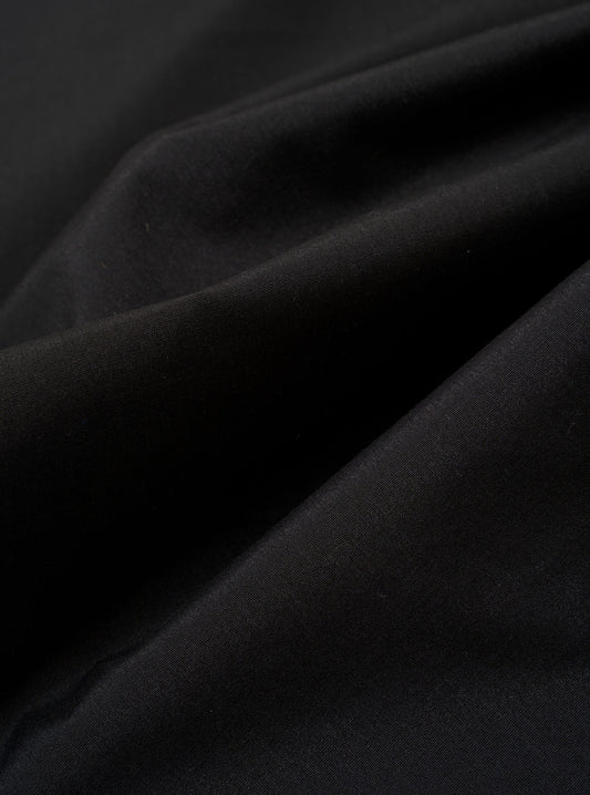 Recycled Polytech Pleated Track Pant - Black