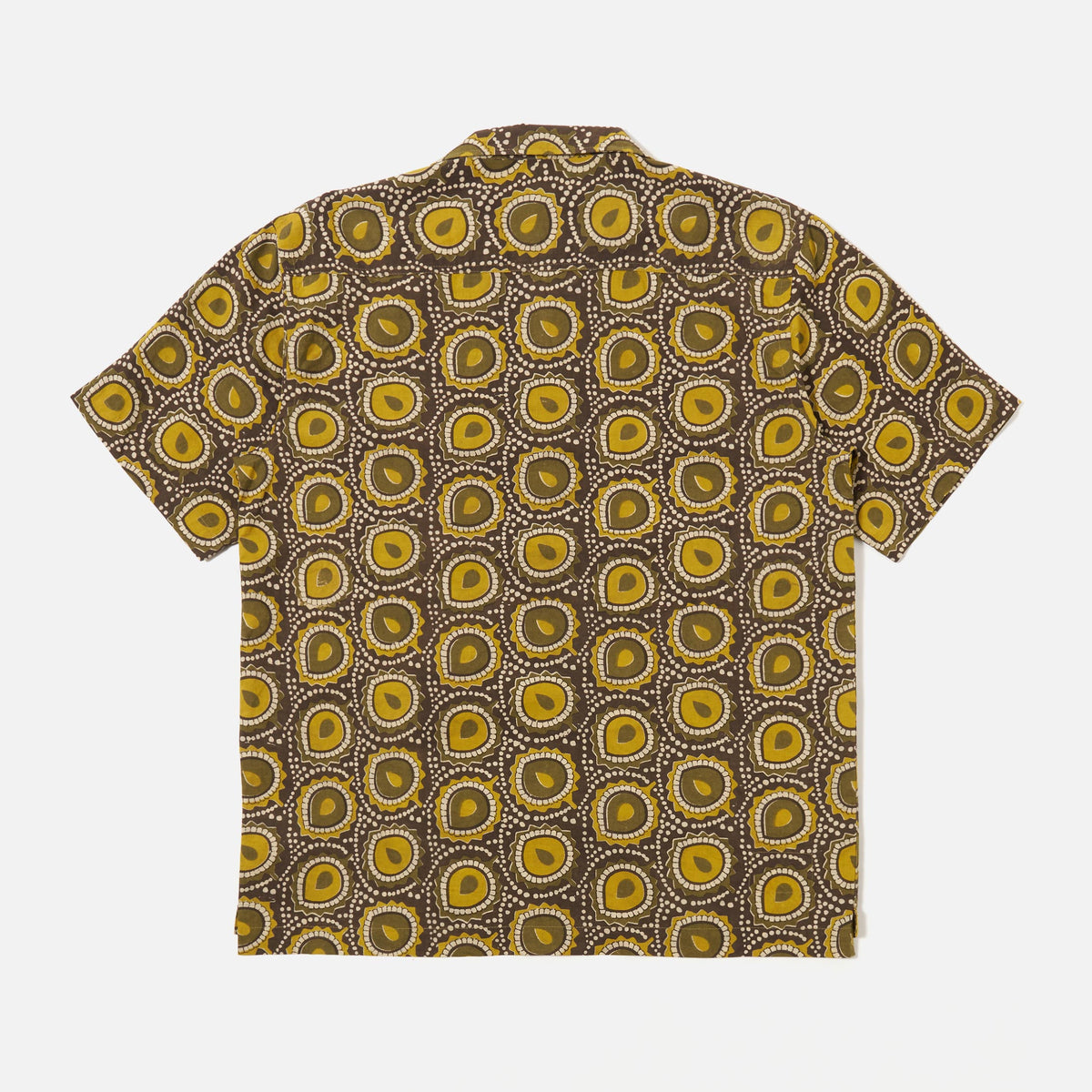 Cape Block Print Camp Shirt - Olive