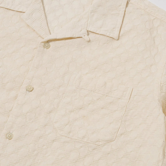 Dot Waffle Road Shirt - Ecru