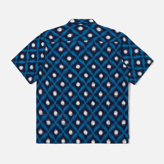 Diamond Ikat Deck Shirt - Indigo