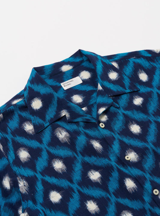 Diamond Ikat Deck Shirt - Indigo