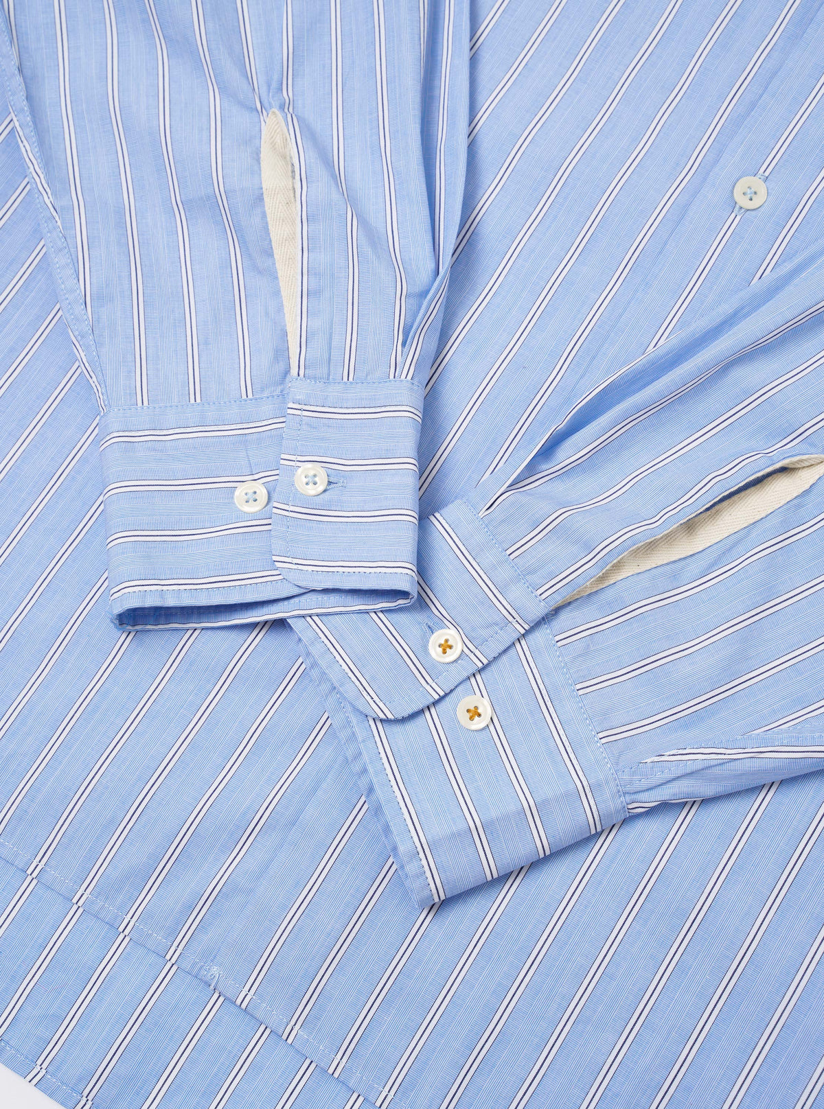 Square Pocket Shirt MC Stripe - Blue