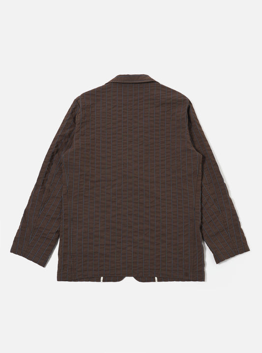 Chester Stripe Two Button Jacket - Brown