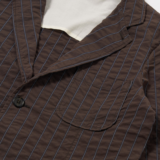 Chester Stripe Two Button Jacket - Brown