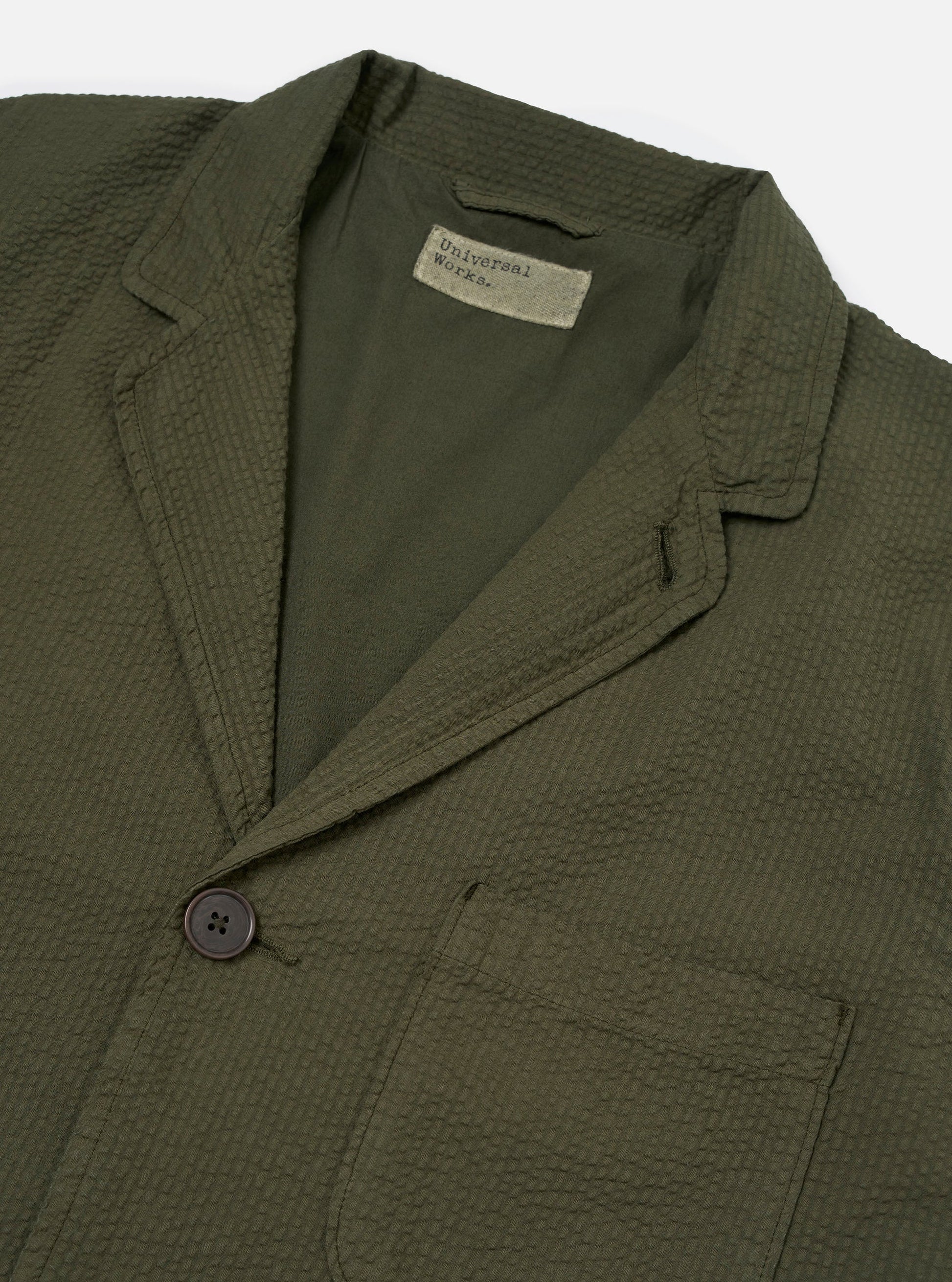 Universal Merida Seersucker 3 Button Jacket - Olive
