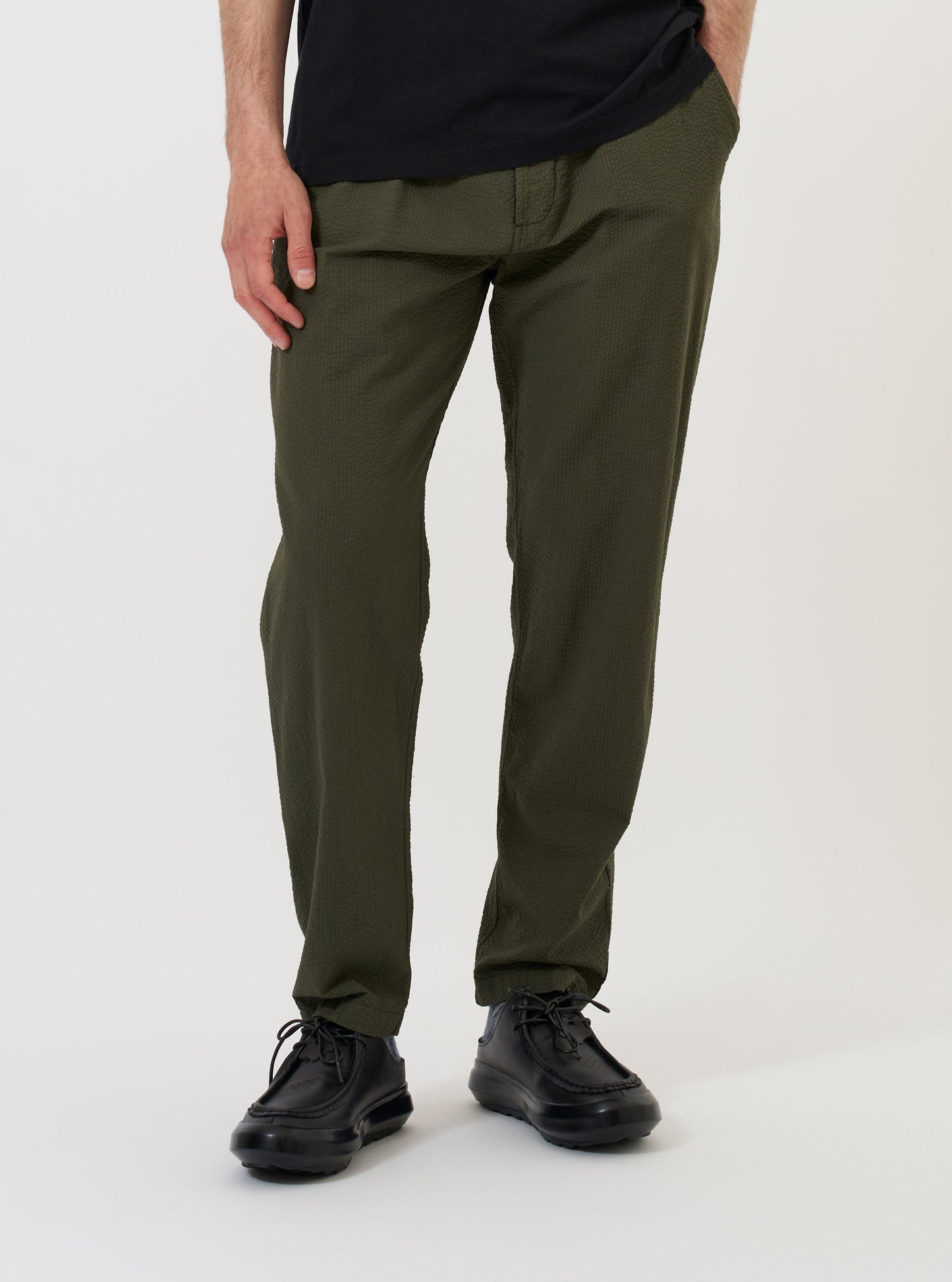Merida Seersucker Military Chino - Olive