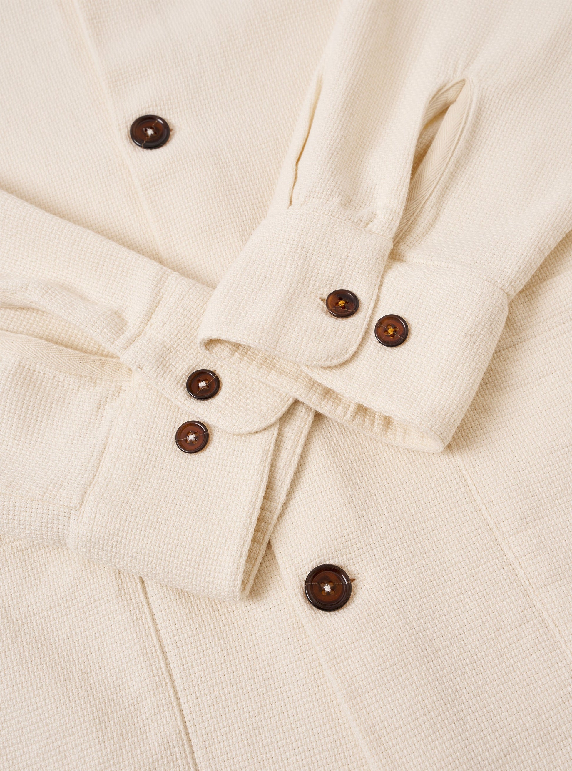 Universal Kendal Cotton Travail Overshirt - Ecru