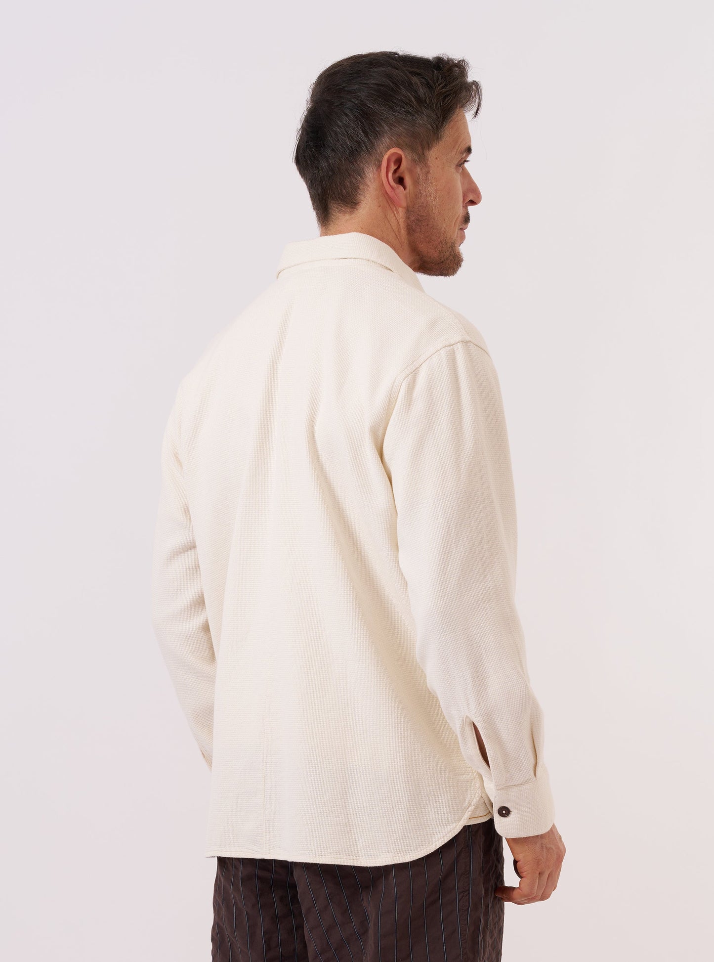 Kendal Cotton Travail Overshirt - Ecru