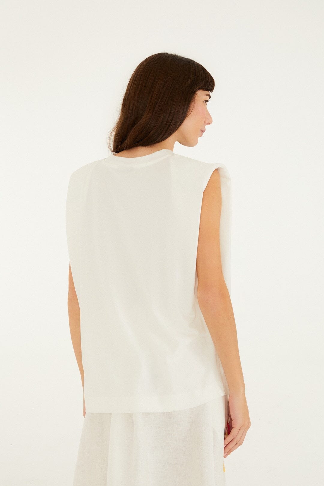 Farm Birds On Branch Embroidered Organic Cotton T-Shirt - Off-White
