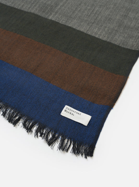 Reversible Wool Himalayan Scarf - Grey