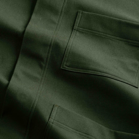 Olav Organic Cotton Hybrid Jacket - Dark Army