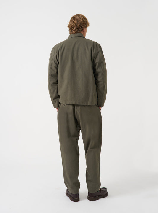 Brushed Moleskin Franck Jacket - Olive