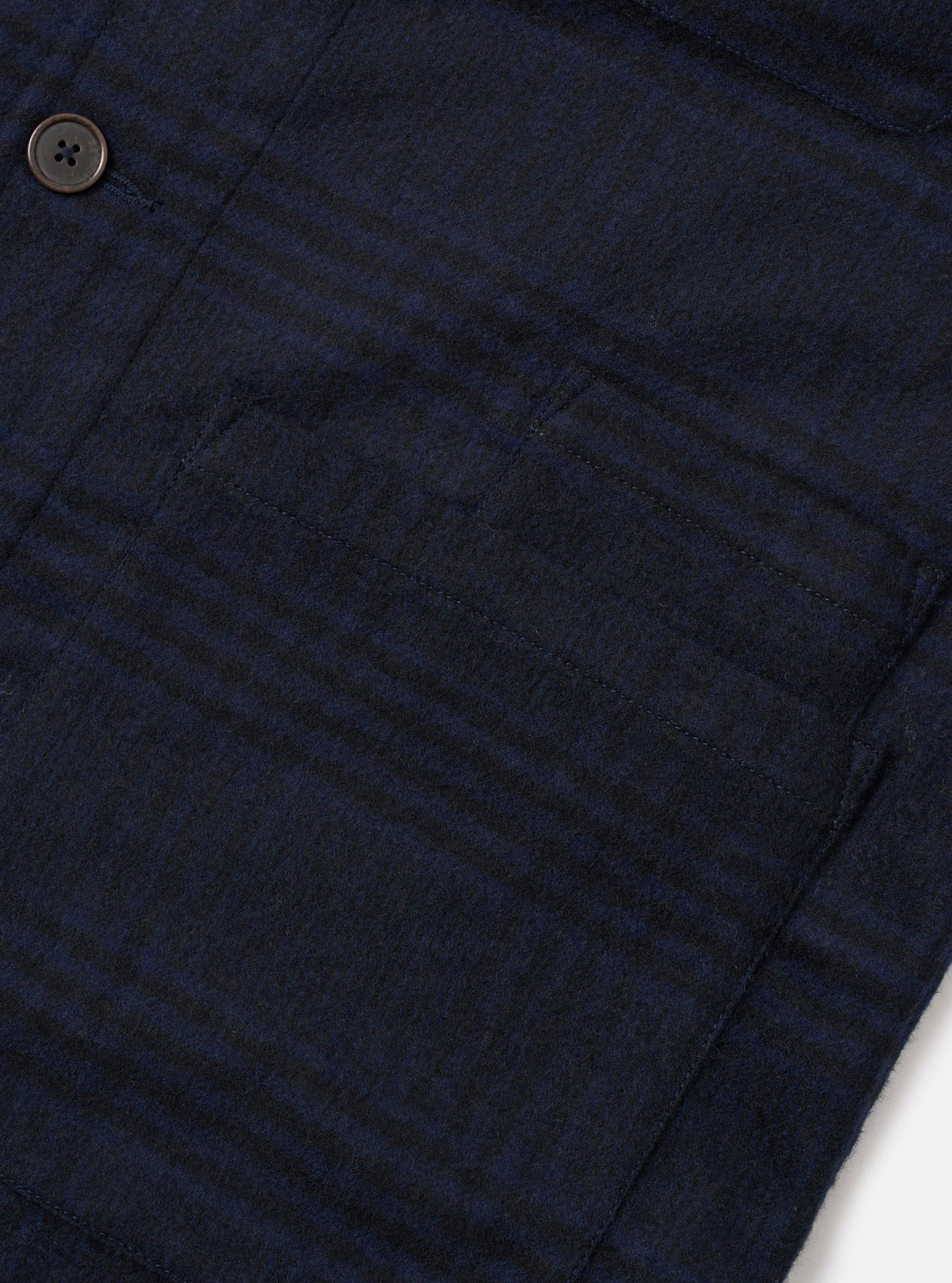 Bob Wool Mix Bakers Overshirt - Navy