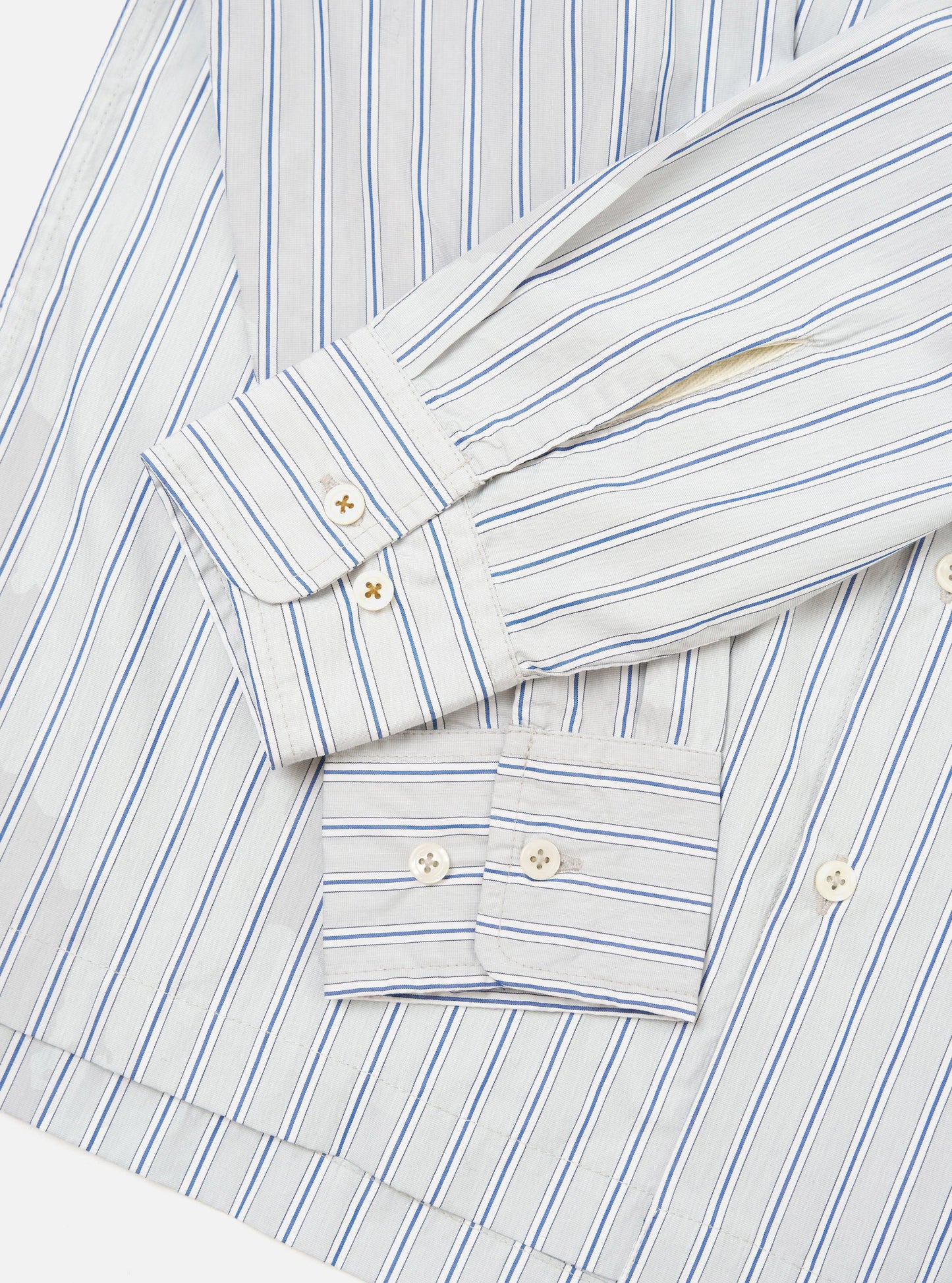 Refab Compact Cotton Lucky Shirt - Grey Stripe
