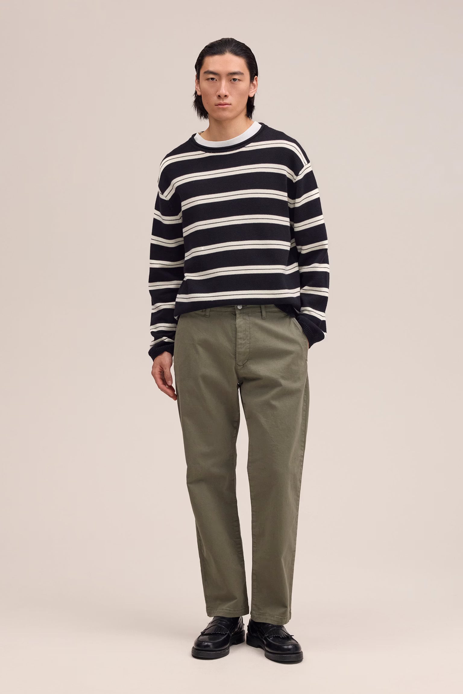 NN07 Aden Straight Leg Regular Fit Chino - Capers