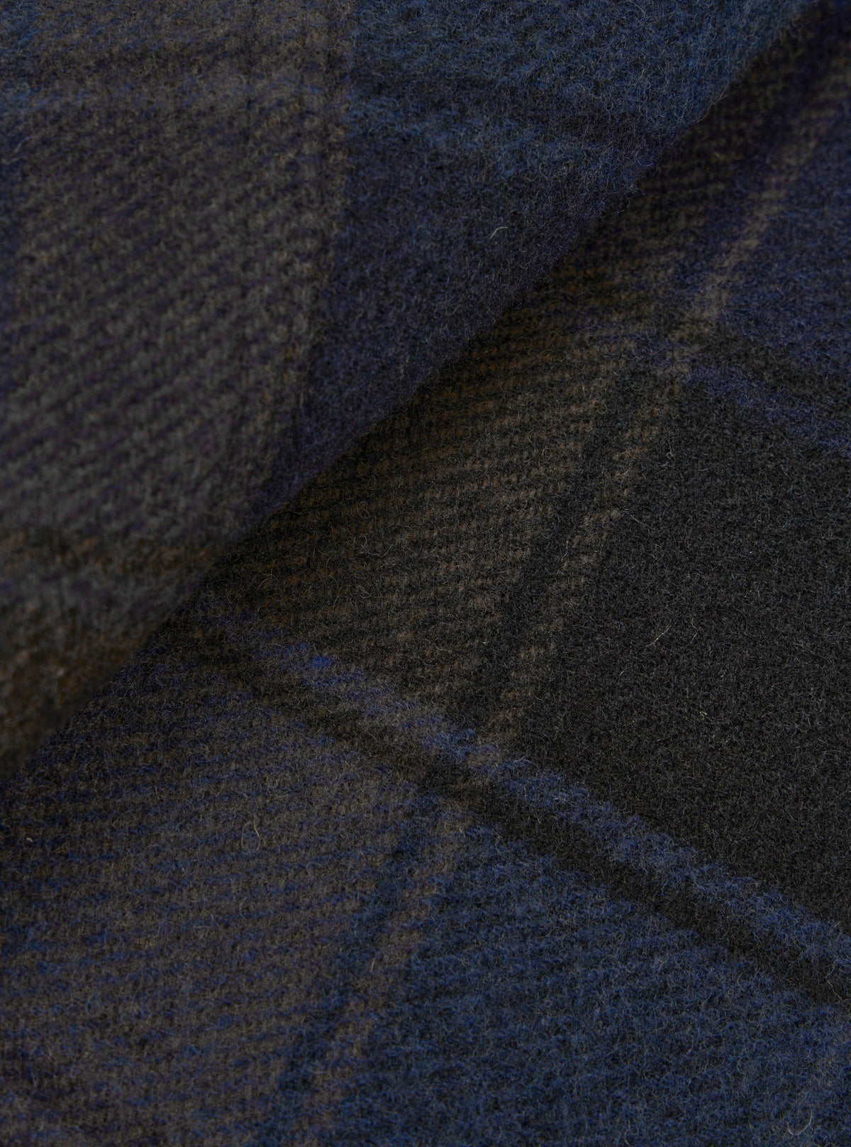 Berlin Wool Check OG Bakers Jacket - Navy/Brown