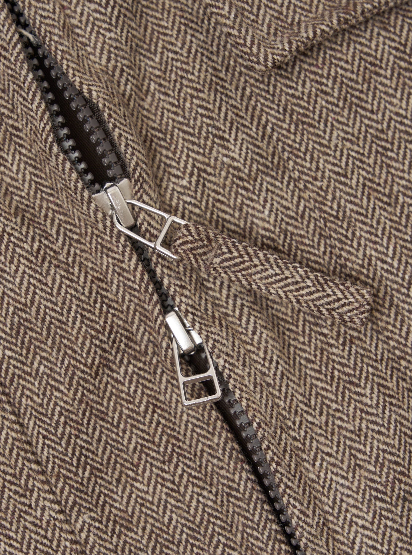 Wool Herringbone E130 Jacket - Brown