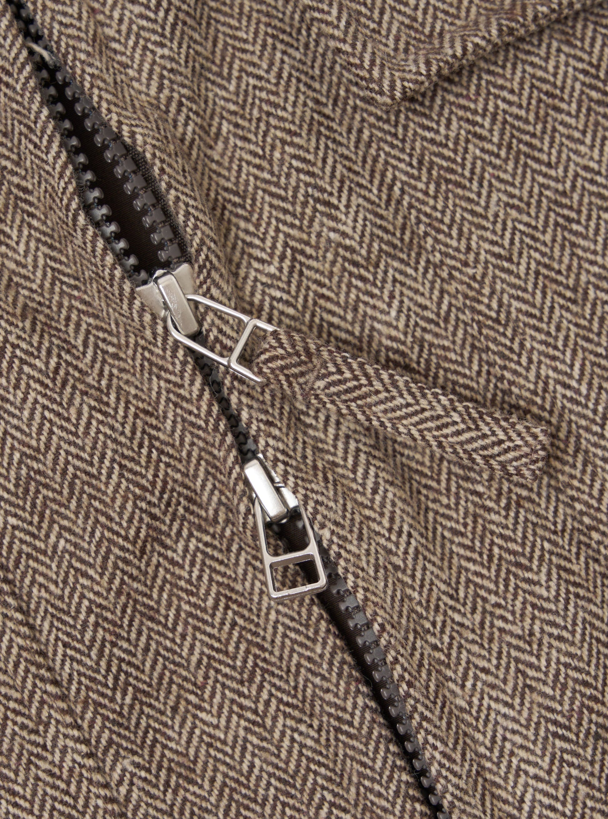 Universal Wool Herringbone E130 Jacket - Brown