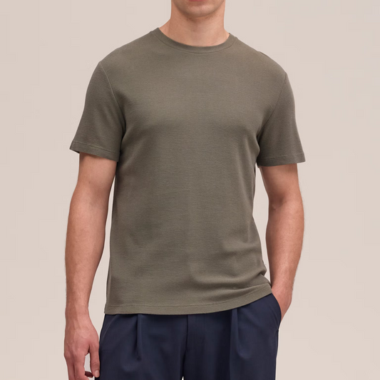Clive - Waffle Knit Tee - Capers