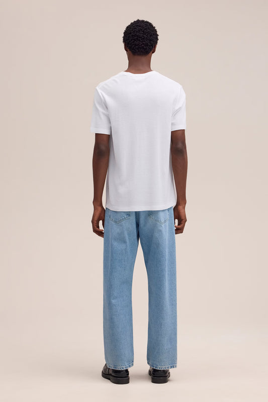 Clive Waffle Knit Tee - White