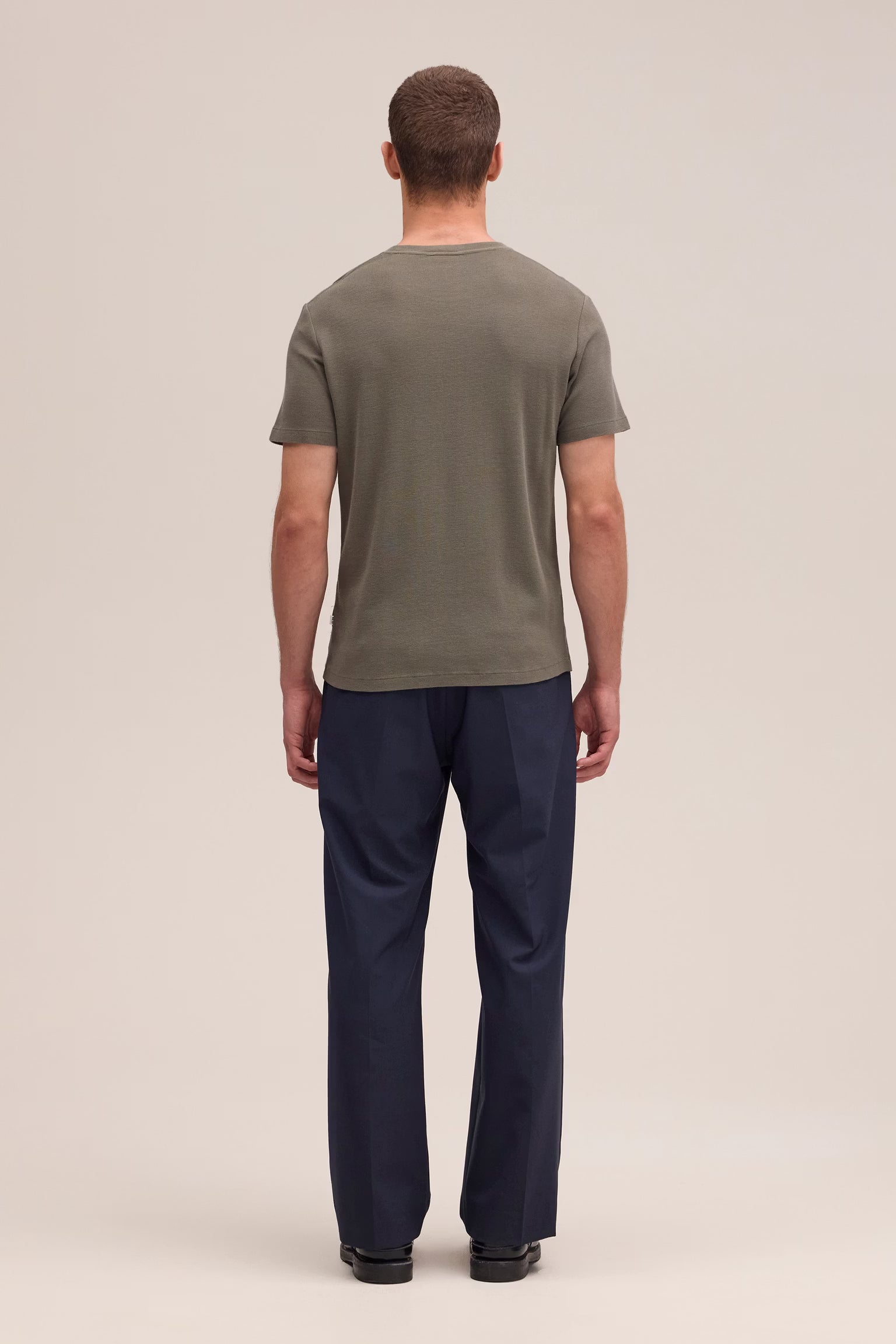 NN07 Clive - Waffle Knit Tee - Capers