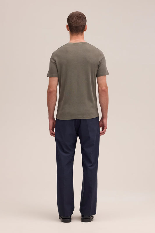 Clive - Waffle Knit Tee - Capers