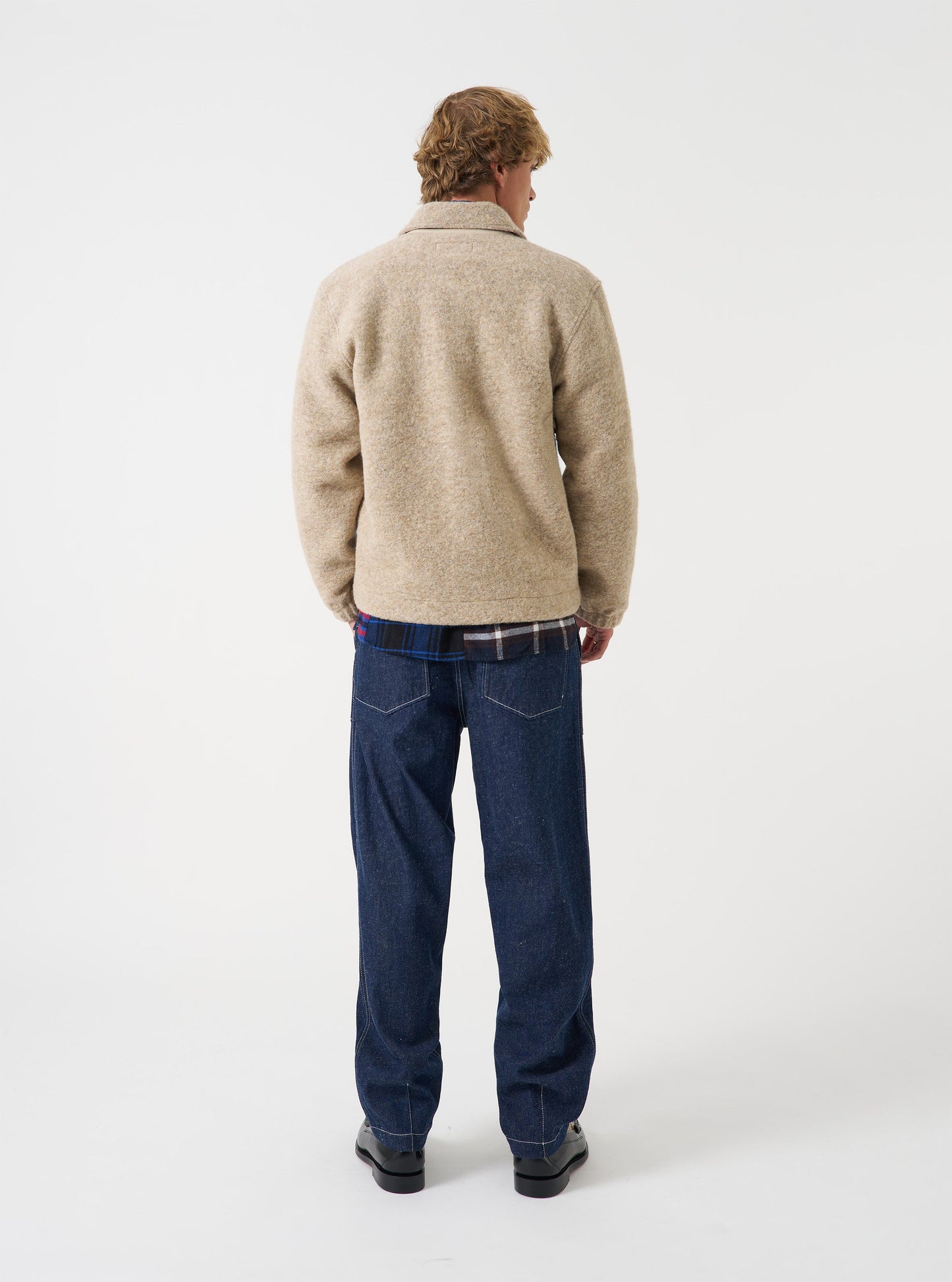 Wool Fleece Rams Jacket - Fawn