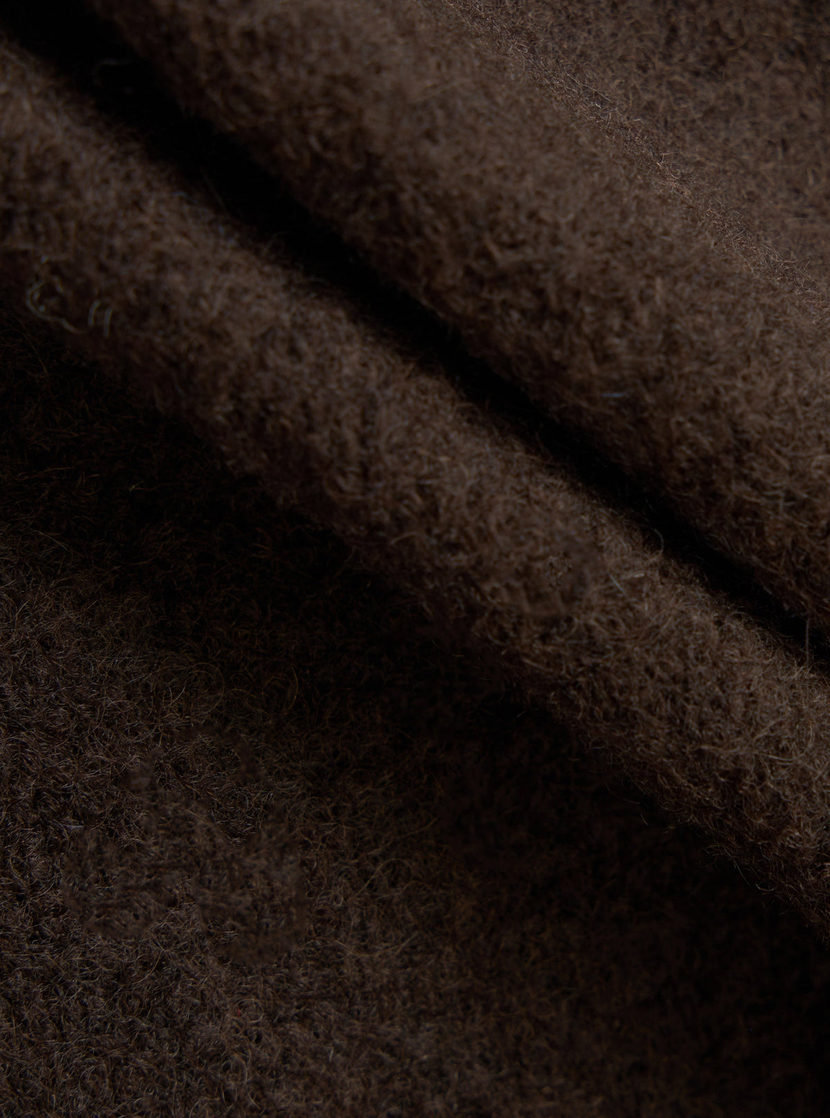 Wool Fleece Cardigan - Brown/Indigo