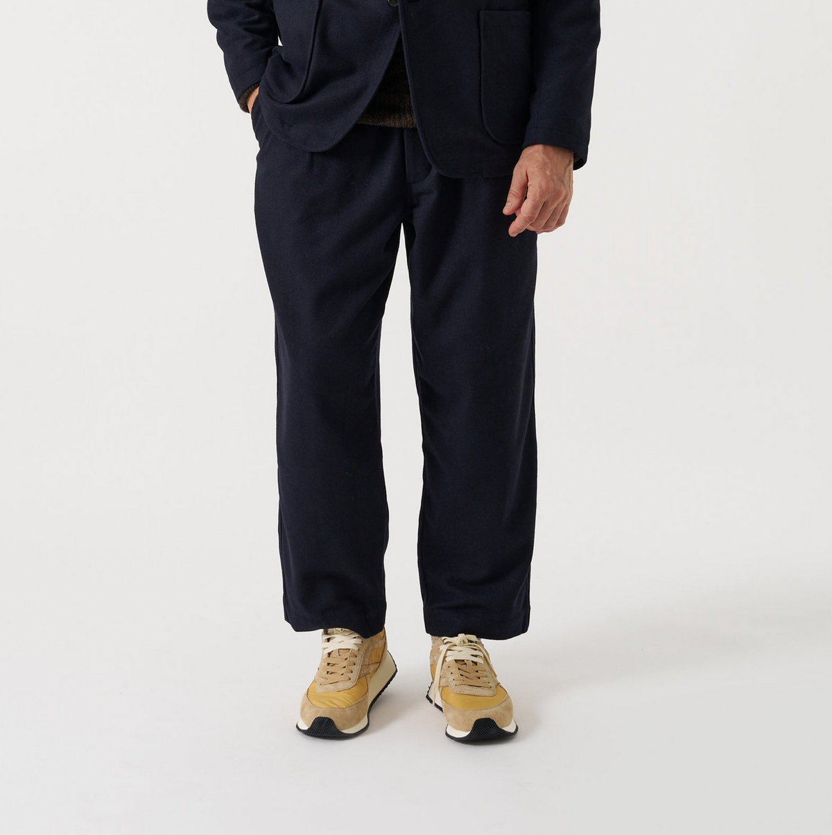 Universal Dublin Wool Mix Oxford Pant - Dark Navy