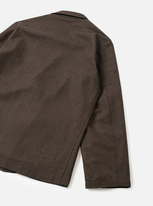 Recycled IT Tweed Two Button Jacket - Brown