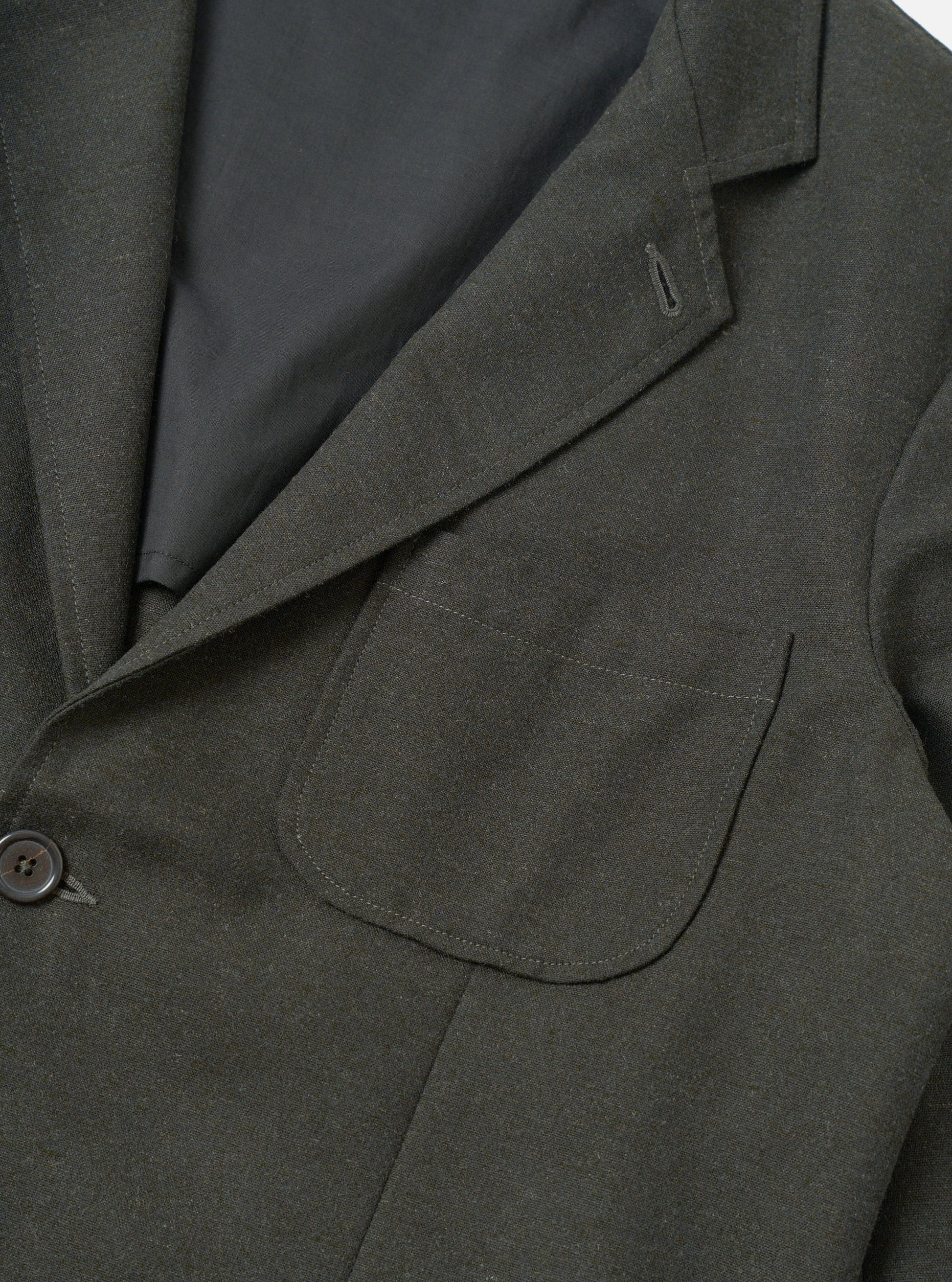 Universal Recycled IT Tweed Two Button Jacket - Olive