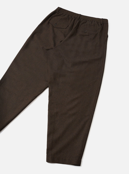 Recycled IT Tweed Pleated Track Pant - Brown