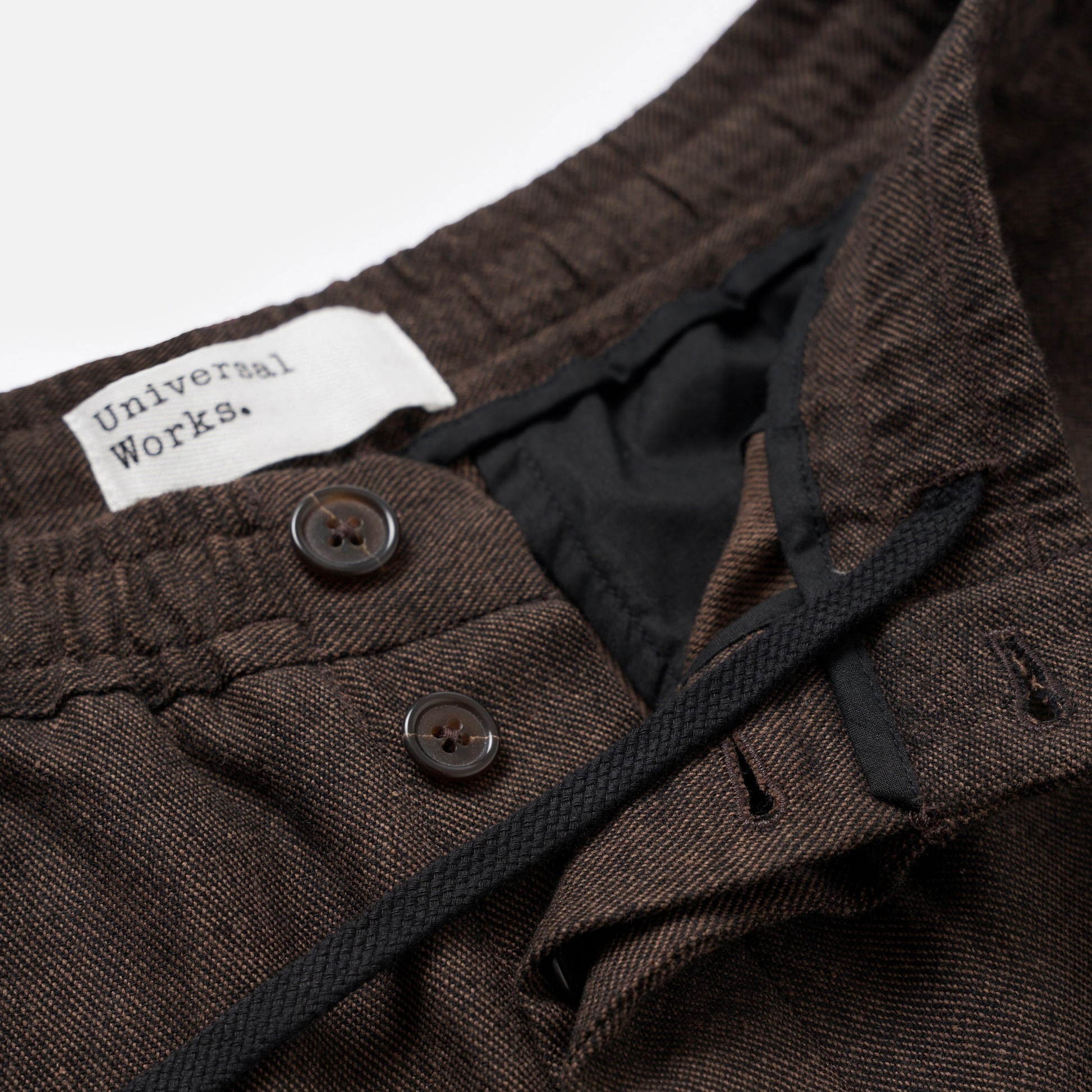 Universal Recycled IT Tweed Pleated Track Pant - Brown