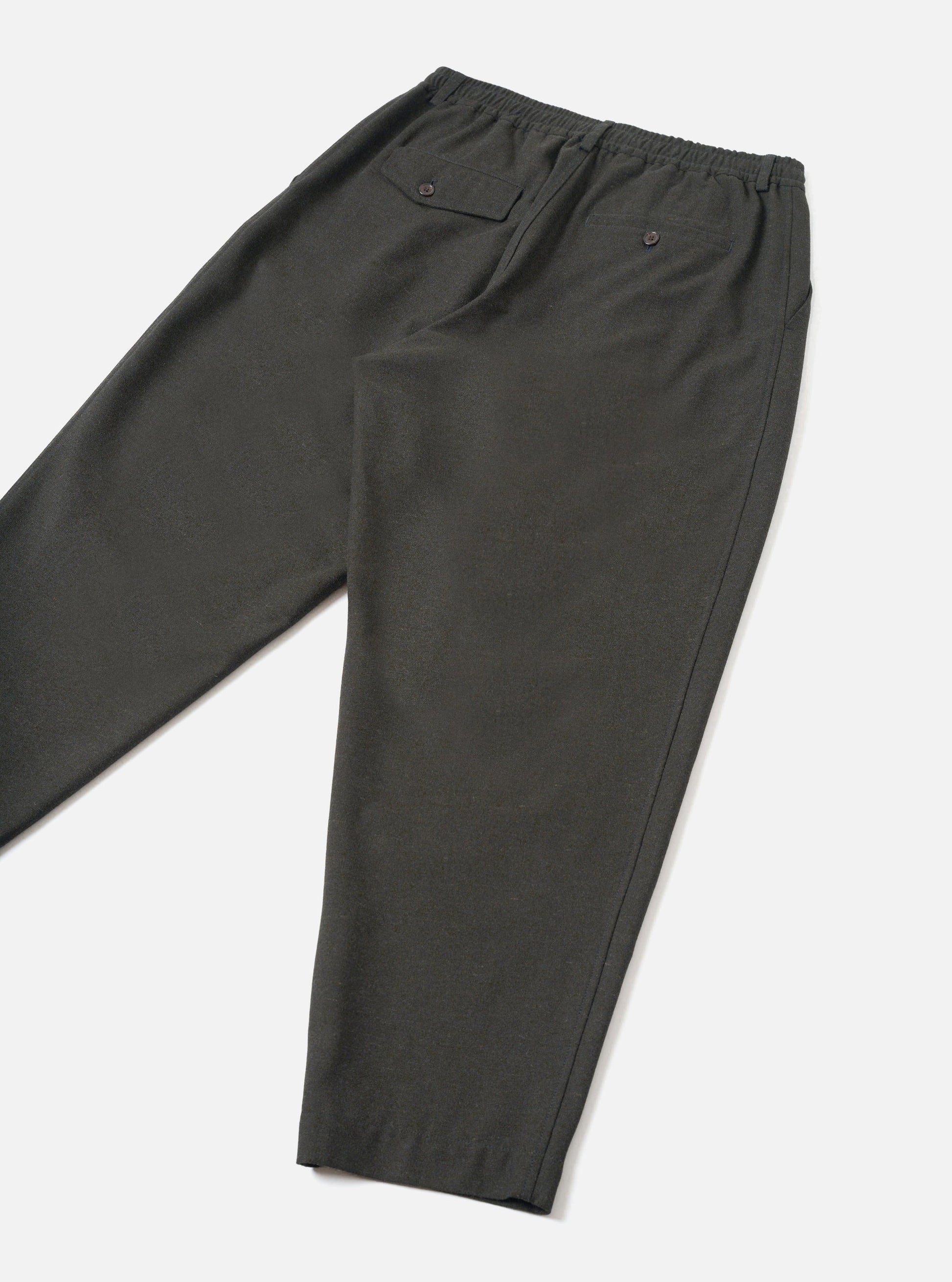 Universal Recycled IT Tweed Pleated Track Pant - Olive