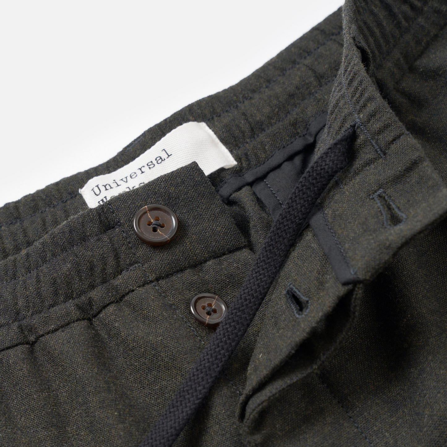 Recycled IT Tweed Pleated Track Pant - Olive