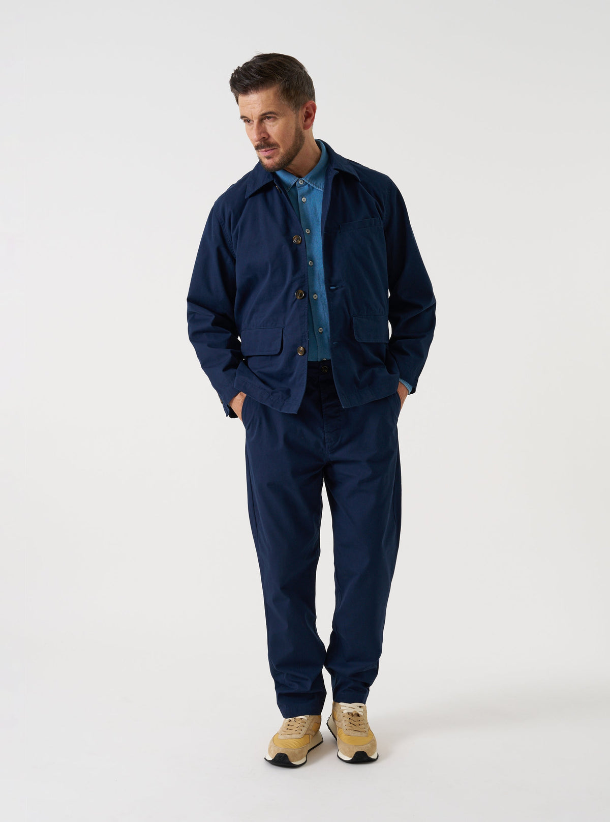 Universal Micro Canvas Warmus Jacket - Navy