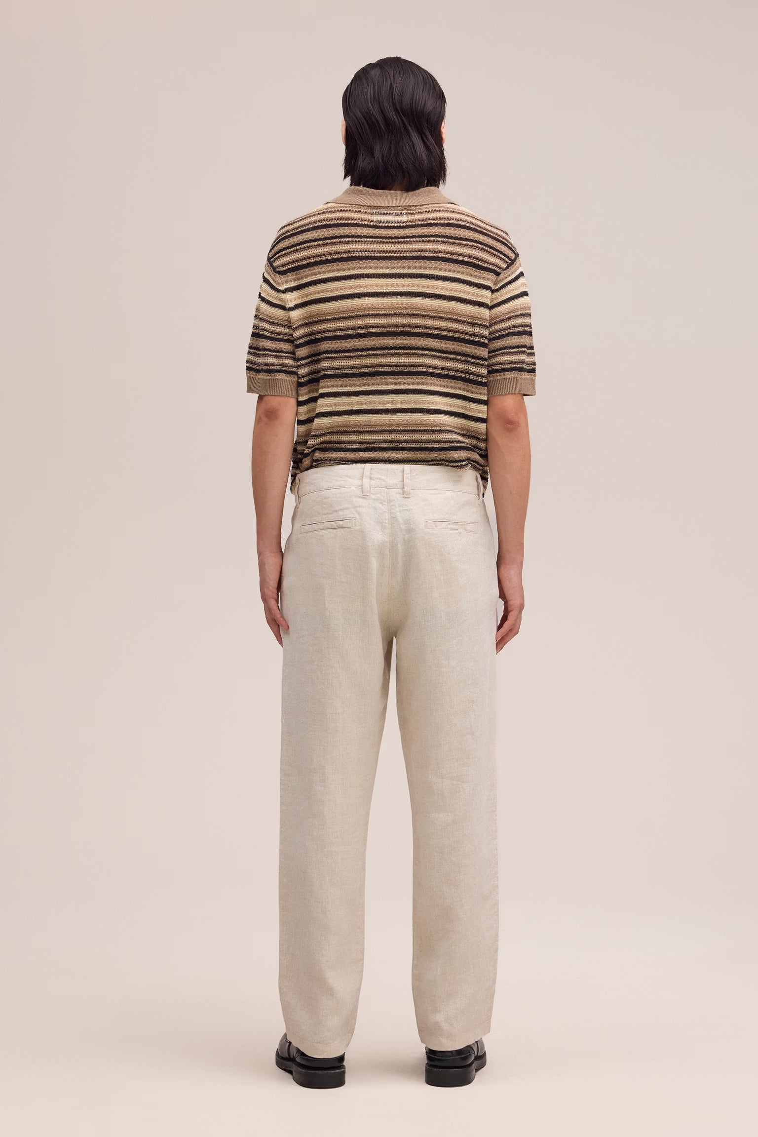 NN07 Aden Trouser Straight Leg Linen Regular Fit - Oat