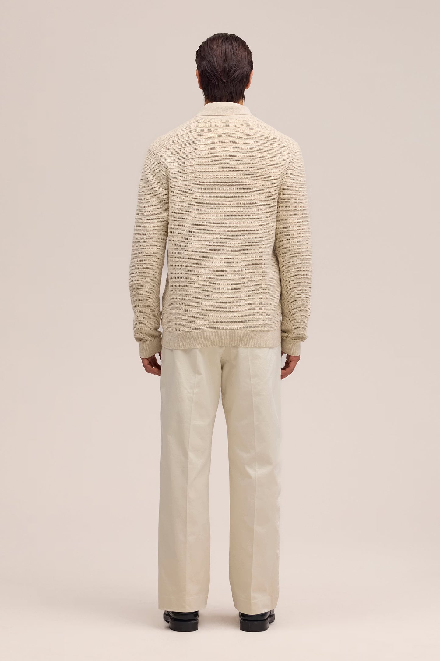 Gustav Organic Cotton Sweater - Ivory Mouliné