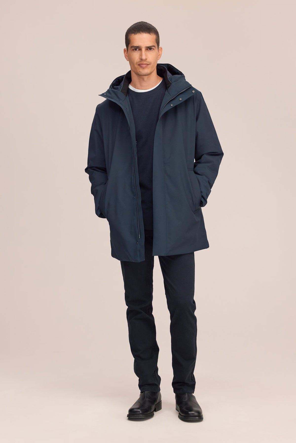 NN07 Blake Technical PrimaLoft® Hooded Jacket - Navy Blue