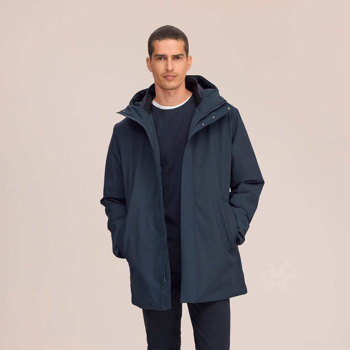 NN07 Blake Technical PrimaLoft® Hooded Jacket - Navy Blue