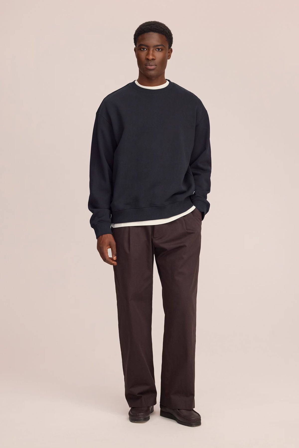 David Heavy Organic Cotton Sweatshirt - Black