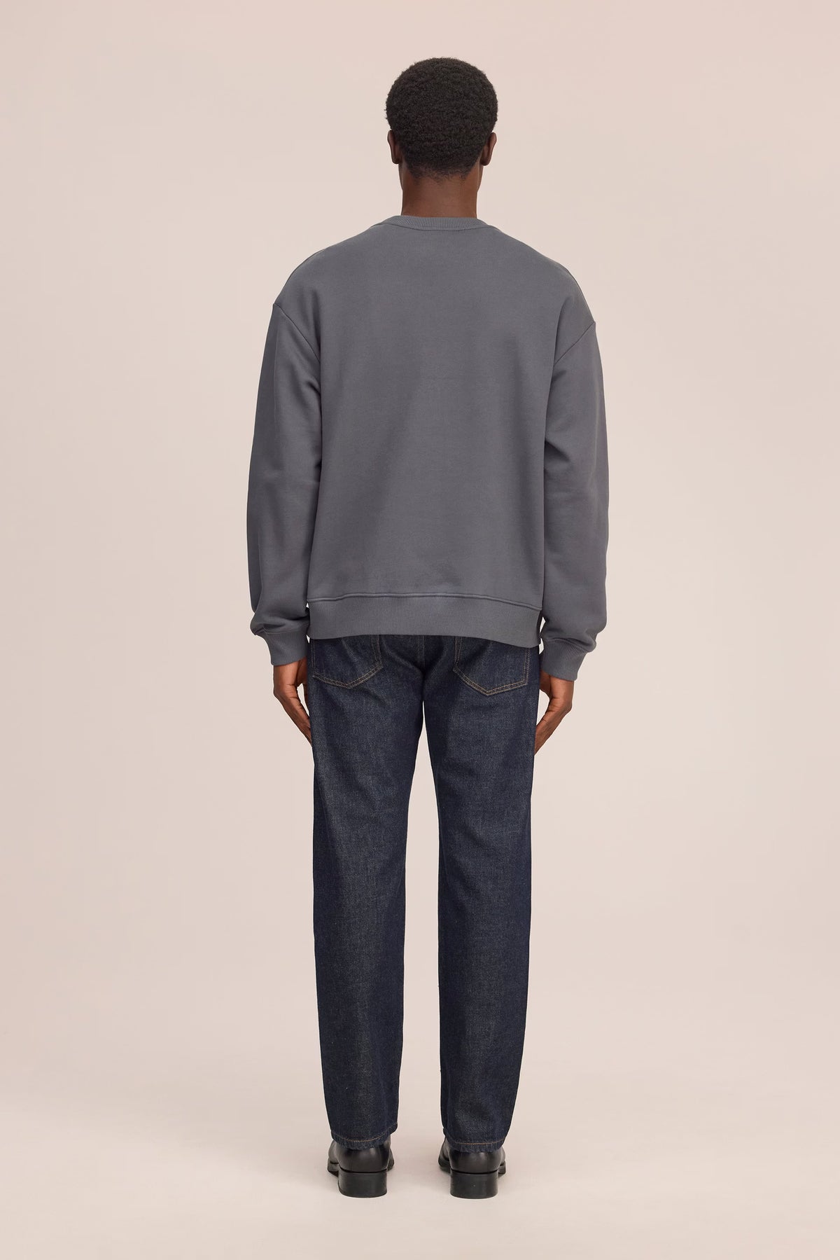 David Heavy Organic Cotton Sweatshirt - Charcoal Mist